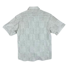 Load image into Gallery viewer, Vintage 90's NATURE ELTER Grey Check Patterned Short Sleeve Flannel Shirt
