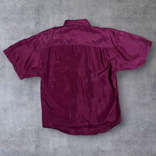 Load image into Gallery viewer, Vintage 90's Winner Classic Burgundy Red 100% Silk Short Sleeve Shirt
