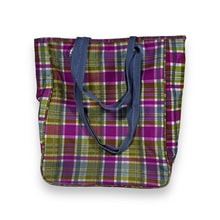 Load image into Gallery viewer, Early 00&#39;s ROXY Quiksilver Emo Y2K Plaid Check Surfer Skater Backpack Style Tote Bag
