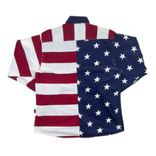 Load image into Gallery viewer, Vintage STARS &amp; STRIPES USA Flag Colour Block Western Cowboy Long Sleeve Shirt
