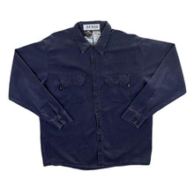 Load image into Gallery viewer, Steel Guard Essentials FR Cat 2 Dark Navy Cotton Nylon Long Sleeve Work Shirt
