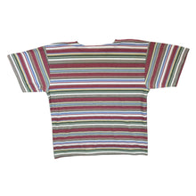 Load image into Gallery viewer, Vintage 90&#39;s Multi Colour Striped Short Sleeve T-Shirt
