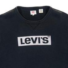 Load image into Gallery viewer, LEVI'S Box Logo Spellout Graphic Black Crewneck Sweatshirt
