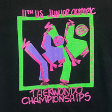 Load image into Gallery viewer, Vintage TAEKWONDO CHAMPIONSHIPS (1991) Junior Olympics Graphic Black Single Stitch T-Shirt

