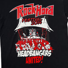 Load image into Gallery viewer, ROCK HARD FESTIVAL (2014) &quot;Headbangers Unite!&quot; Heavy Metal Hard Rock Music Band Festival Souvenir T-Shirt
