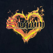 Load image into Gallery viewer, SVIJANY Flaming Heart Beer Drinks Logo Spellout Graphic T-Shirt
