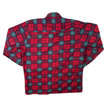 Load image into Gallery viewer, Vintage Jean Chaval Burgundy Blue Red Plaid Check Long Sleeve Cotton Flannel Shirt
