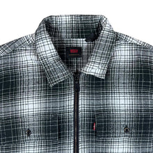 Load image into Gallery viewer, LEVI&#39;S Red Tab Black White Plaid Check Zip Flannel Over Shirt
