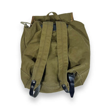 Load image into Gallery viewer, Vintage Classic Khaki Canvas Cotton Drawstring Backpack Rucksack Bag
