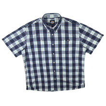 Load image into Gallery viewer, Dickies Classic Blue Red White Plaid Check Short Sleeve Button-Up Shirt
