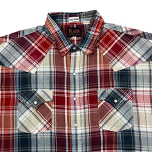 Load image into Gallery viewer, Vintage PLAINS WESTERN WEAR Multi Plaid Check Pearl Snap Popper Button Short Sleeve Shirt
