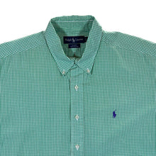 Load image into Gallery viewer, Vintage RALPH LAUREN "Blake" Green White Gingham Check Short Sleeve Button-Up Shirt
