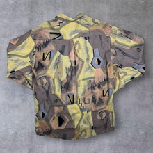 Load image into Gallery viewer, Vintage 90&#39;s Cadre Crazy Abstract Festival Patterned Long Sleeve Shirt
