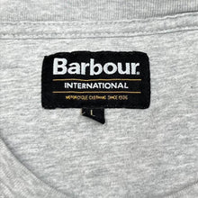 Load image into Gallery viewer, Barbour International Classic Logo Spellout Graphic Cotton Grey T-Shirt
