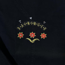 Load image into Gallery viewer, Vintage Daininger Embroidered Cowboy Western Black Cotton Long Sleeve Shirt
