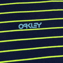 Load image into Gallery viewer, OAKLEY &quot;Custom Fit&quot; Mini Logo Graphic Striped Short Sleeve Cotton T-Shirt
