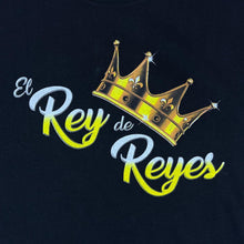 Load image into Gallery viewer, EL REY DE REYES Lucha Libre Wrestling Souvenir Spellout Graphic Black T-Shirt
