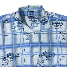 Load image into Gallery viewer, Early 00&#39;s Southpole Hip Hop Y2K Streetwear Blue White All-Over Print Short Sleeve Shirt
