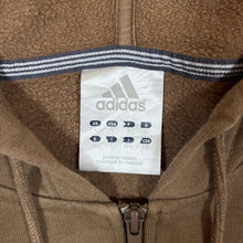 Load image into Gallery viewer, ADIDAS Classic Mini Logo Three Stripe Brown Zip Hoodie
