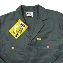 Load image into Gallery viewer, DR. MARTENS WORKWEAR Classic Grey Green Open Collar Cotton Long Sleeve Work Chore Shirt
