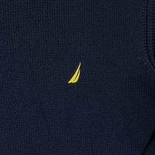 Load image into Gallery viewer, NAUTICA Classic Embroidered Mini Logo Navy Blue Knit Sweater Jumper
