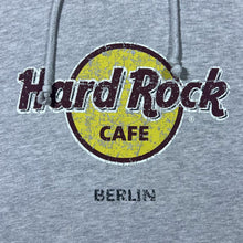 Load image into Gallery viewer, Hard Rock Cafe "Berlin" Classic Souvenir Logo Graphic Grey Pullover Hoodie XXL
