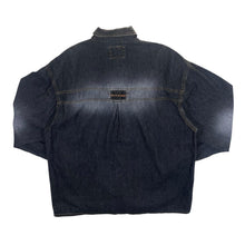 Load image into Gallery viewer, Vintage Stockerpoint Cowboy Western Black Denim Popper Long Sleeve Shirt
