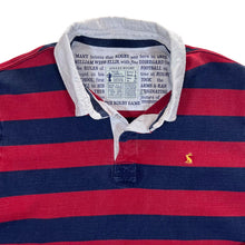 Load image into Gallery viewer, JOULES RUGBY Colour Block Striped Mini Logo Long Sleeve Rugby Polo Shirt
