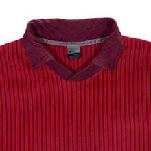 Load image into Gallery viewer, Vintage NIKE Classic Red Striped V-Neck Short Sleeve Polo Shirt
