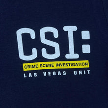 Load image into Gallery viewer, CSI: Las Vegas Unit TV Show Spellout Graphic Navy Blue T-Shirt
