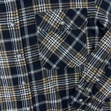 Load image into Gallery viewer, Lowes Australia Black Brown White Plaid Check Long Sleeve Cotton Flannel Shirt
