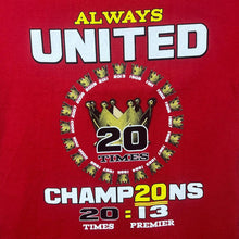 Load image into Gallery viewer, Manchester United FC (2013) MUFC “Champions” Commemorative Football Souvenir T-Shirt

