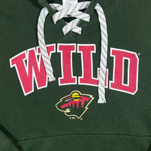 Load image into Gallery viewer, NHL MINNESOTA WILD Ice Hockey Logo Spellout Graphic Pullover Hoodie
