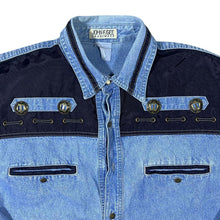 Load image into Gallery viewer, Vintage John F. Gee Cowboy Western Blue Denim Long Sleeve Shirt
