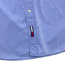 Load image into Gallery viewer, Tommy Hilfiger &quot;Super Chambray&quot; Classic Blue Cotton Blend Long Sleeve Button-Up Shirt
