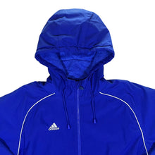 Load image into Gallery viewer, ADIDAS PREDATOR Embroidered Logo Fleece Lined Blue Hooded Jacket
