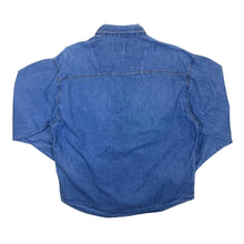 Load image into Gallery viewer, Vintage Man's World Cowboy Western Blue Denim Button Long Sleeve Shirt
