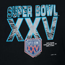 Load image into Gallery viewer, Vintage Logo 7 (1991) SUPER BOWL XXV Spellout Football Graphic Single Stitch T-Shirt
