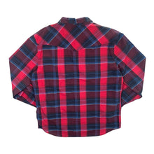 Load image into Gallery viewer, Levi&#39;s Cowboy Western Red Blue Plaid Check Popper Button Long Sleeve Shirt
