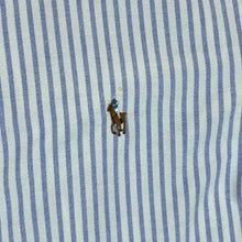 Load image into Gallery viewer, RALPH LAUREN Classic Blue White Striped Long Sleeve Button-Up Shirt
