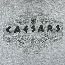 Load image into Gallery viewer, Vintage CEASARS PALACE Souvenir Logo Spellout Graphic Grey T-Shirt

