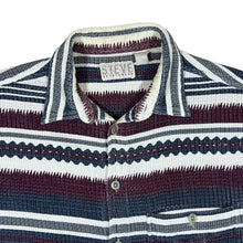 Load image into Gallery viewer, Vintage 90's STEVE SPORTSWEAR Multi Striped Aztec Patterned Short Sleeve Flannel Shirt
