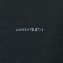 Load image into Gallery viewer, CALVIN KLEIN JEANS Mini Logo Spellout Collar Trim Short Sleeve Black T-Shirt
