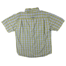 Load image into Gallery viewer, Columbia Sportswear Titanium Yellow White Check Utility Outdoor Short Sleeve Shirt
