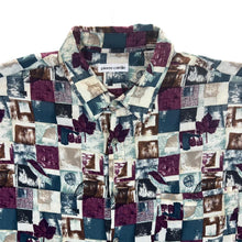 Load image into Gallery viewer, Vintage 90's Pierre Cardin Made In Korea Crazy Abstract Patterned Rayon Short Sleeve Shirt
