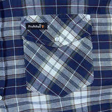 Load image into Gallery viewer, Early 00's ProAction Cowboy Western Plaid Check Popper Long Sleeve Shirt
