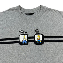 Load image into Gallery viewer, Vintage BHS (1999) The Simpsons "Like Father Like Son" TV Show Graphic Grey T-Shirt
