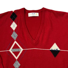 Load image into Gallery viewer, Vintage 90's PRINGLE SPORTS Made In Scotland Argyle Check Wool Knit V-Neck Sweater Jumper
