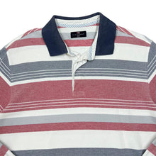 Load image into Gallery viewer, BLUE HARBOUR Marks &amp; Spencer Multi Striped Long Sleeve Polo Shirt
