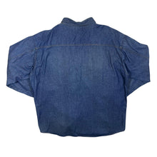 Load image into Gallery viewer, Vintage Santino Cowboy Western Aztec Patterned Blue Denim Long Sleeve Shirt
